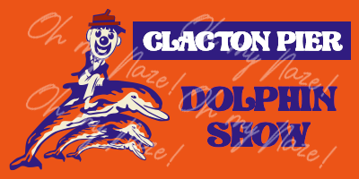 Clacton Pier Dolphin Show Badge header graphic