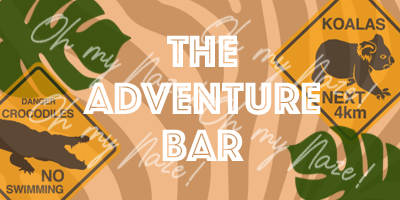 The Adventure Bar coaster header graphic