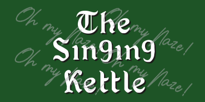 The Singing Kettle tote bag header graphic