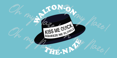 Seaside Kitsch Kiss Me Quick pocket-mirror header graphic