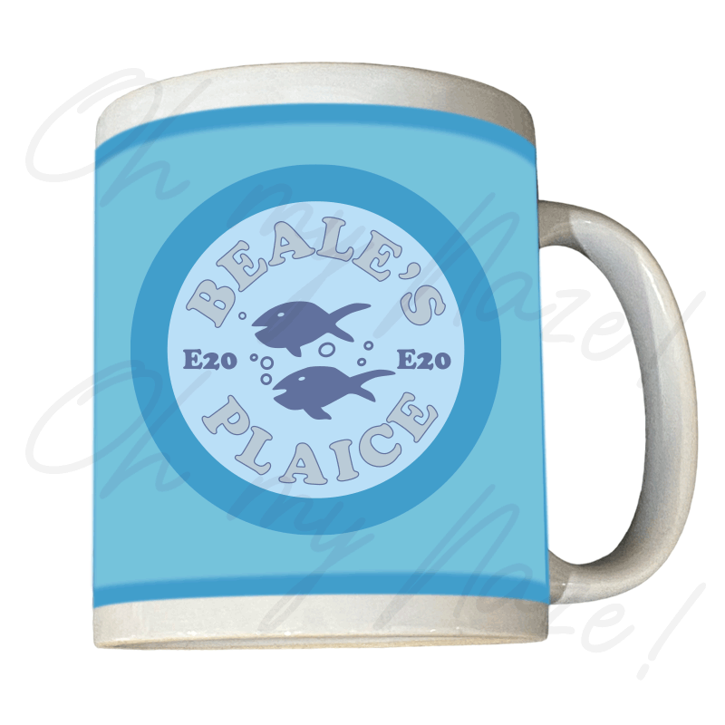 Beale's Plaice E20 inspired mug header graphic