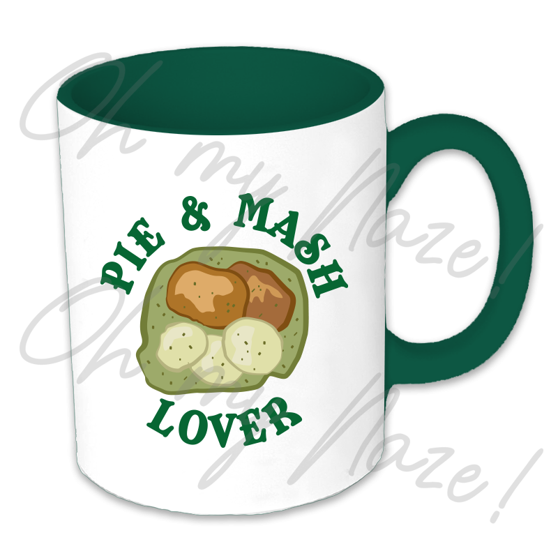 Pie 'n' Mash Lover mug header graphic