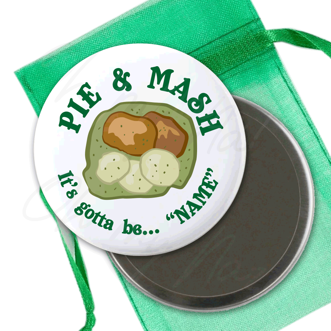 Pie and Mash, it's gotta be... personalised with name of your favourite shop badge header graphic