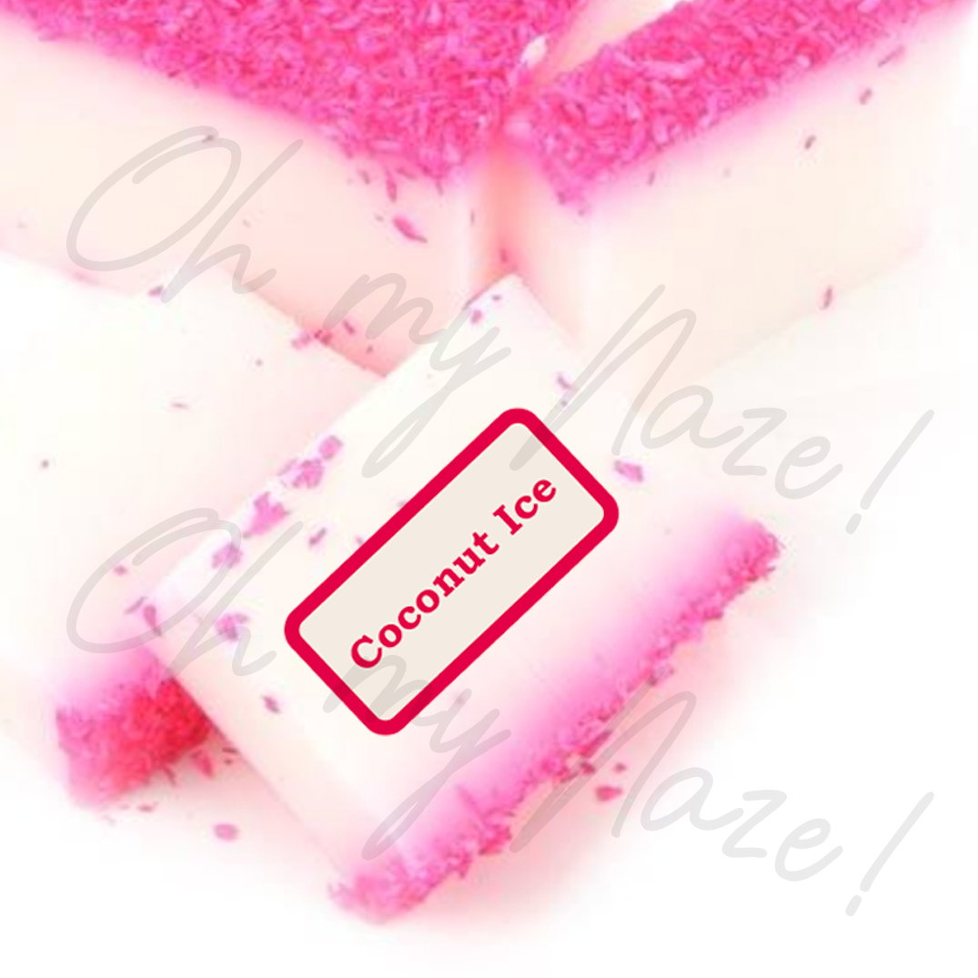 Coconut ice soap bar header graphic