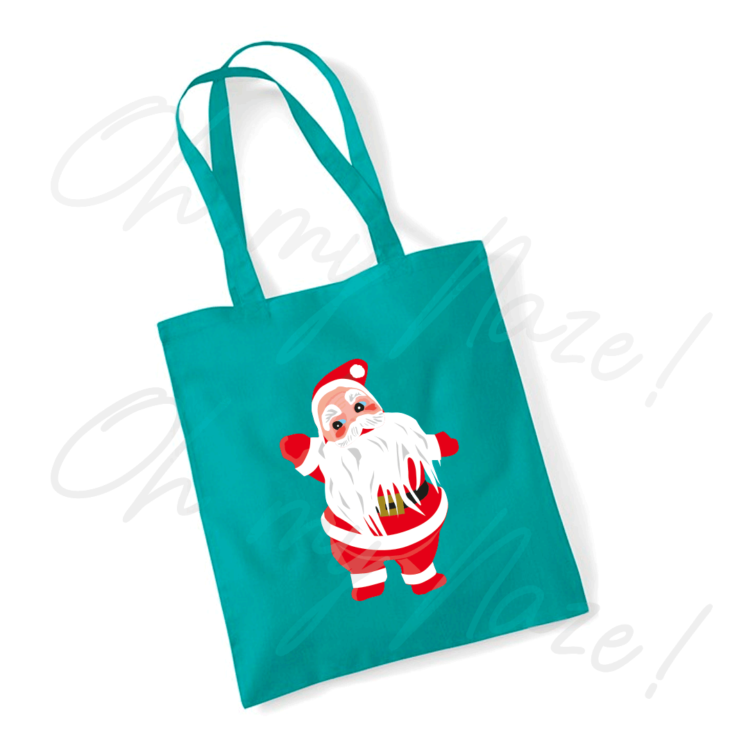 Jolly Old Saint Nick tote bag header graphic