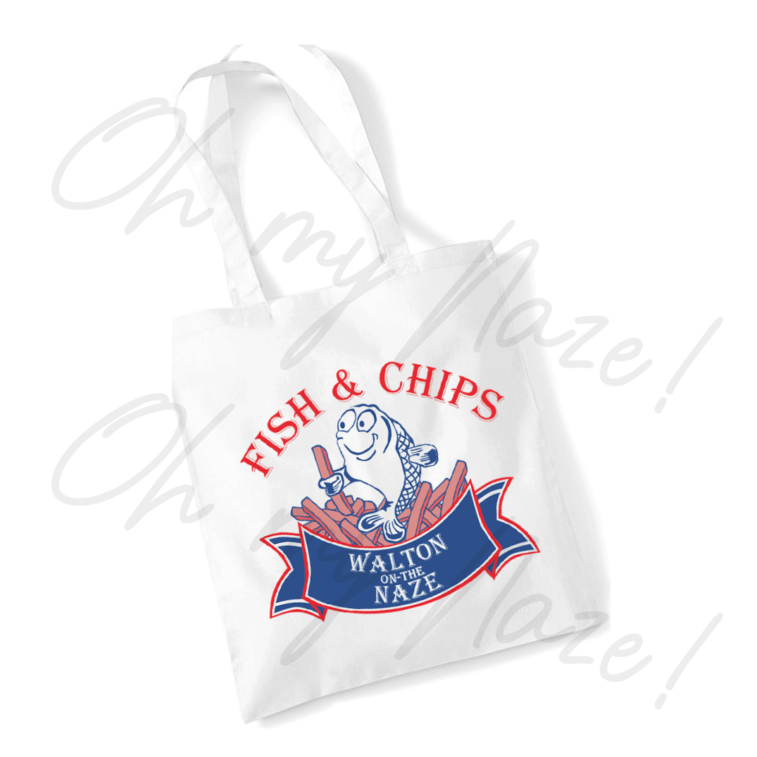 Fish 'n' Chips tote bag header graphic