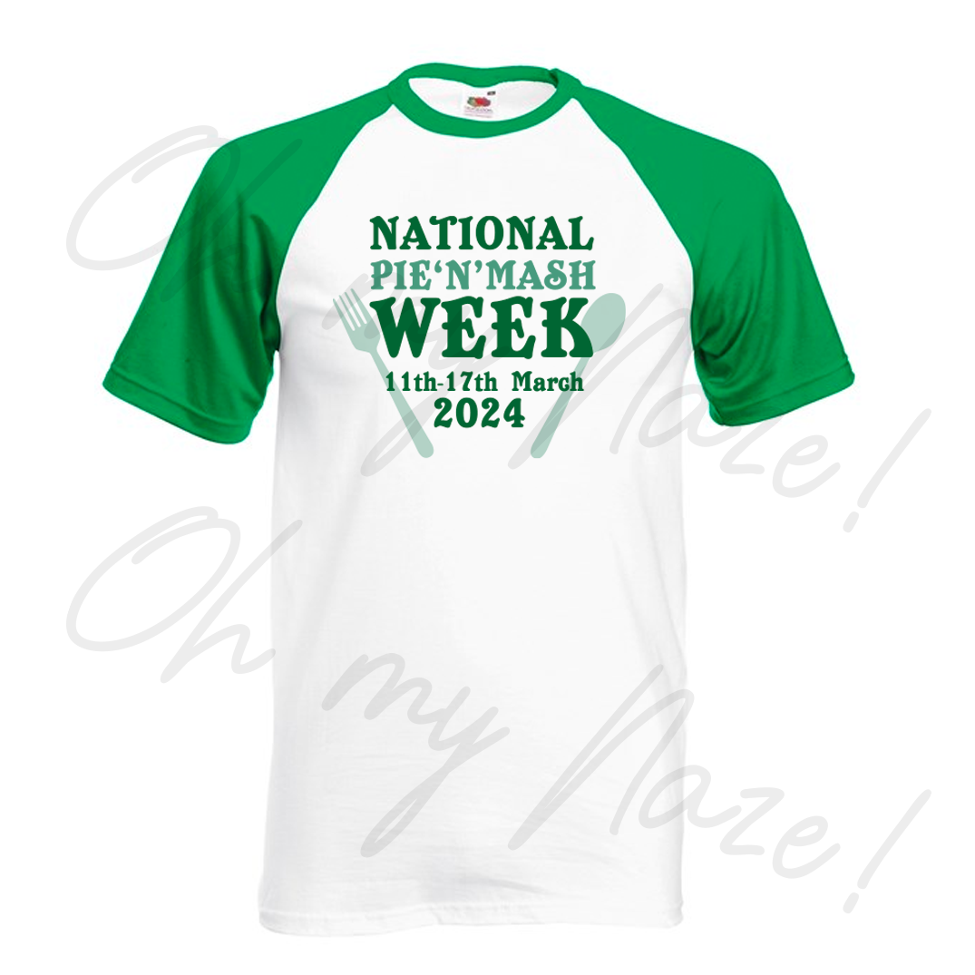 National Pie 'n' Mash Week 2024 T-shirt header graphic