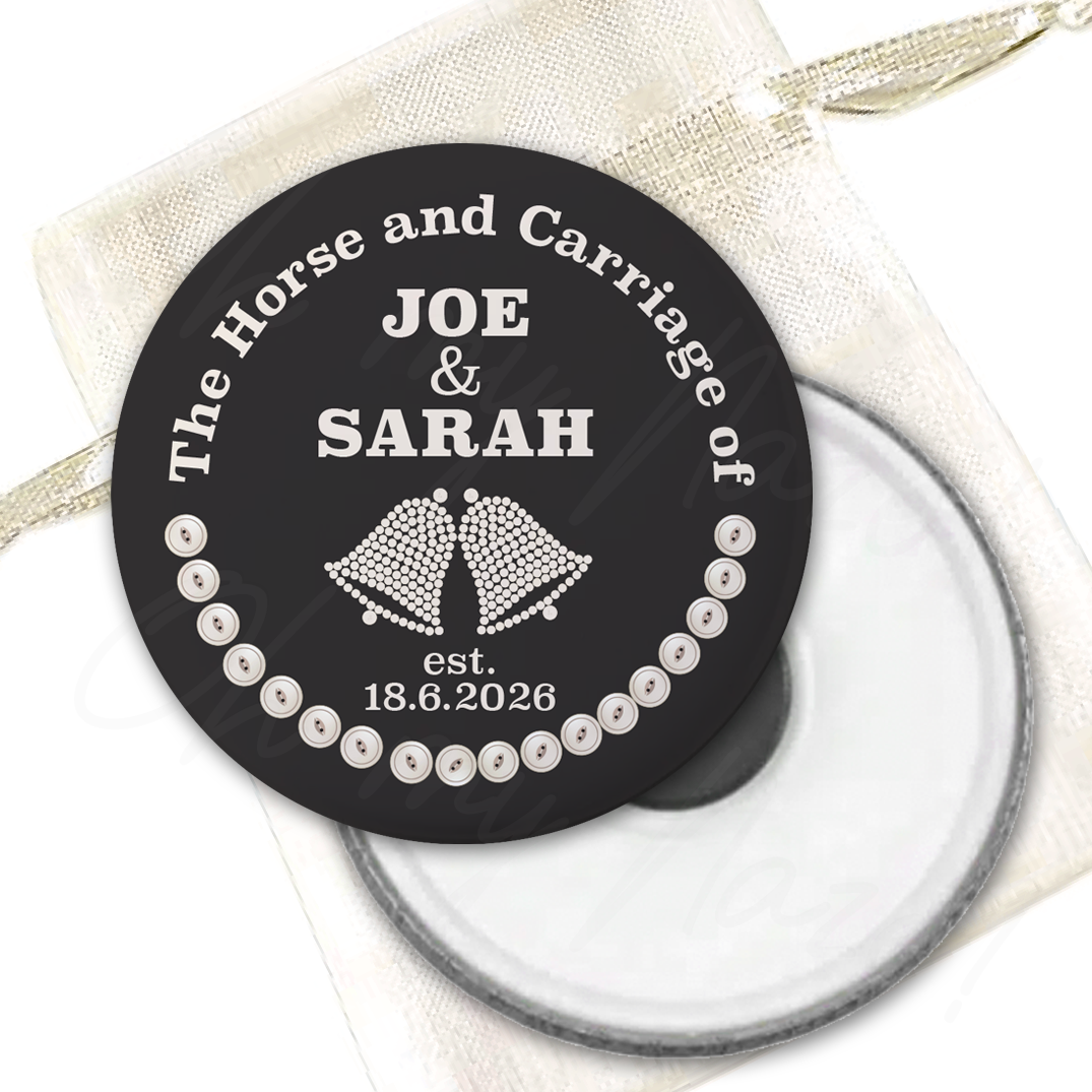 Personalised Cockney wedding favours pocket mirror header graphic