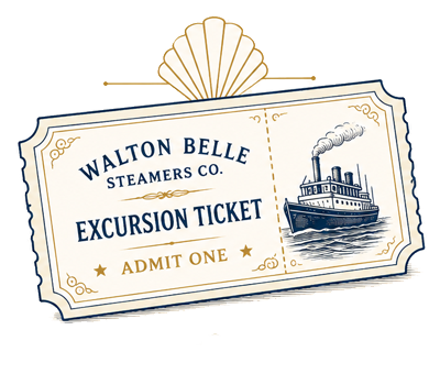 Vintage Pearl Parlour excursion ticket representing a gift voucher