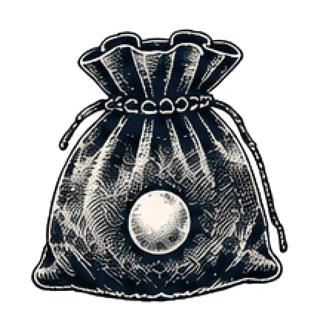Pearl keepsake pouch illustration