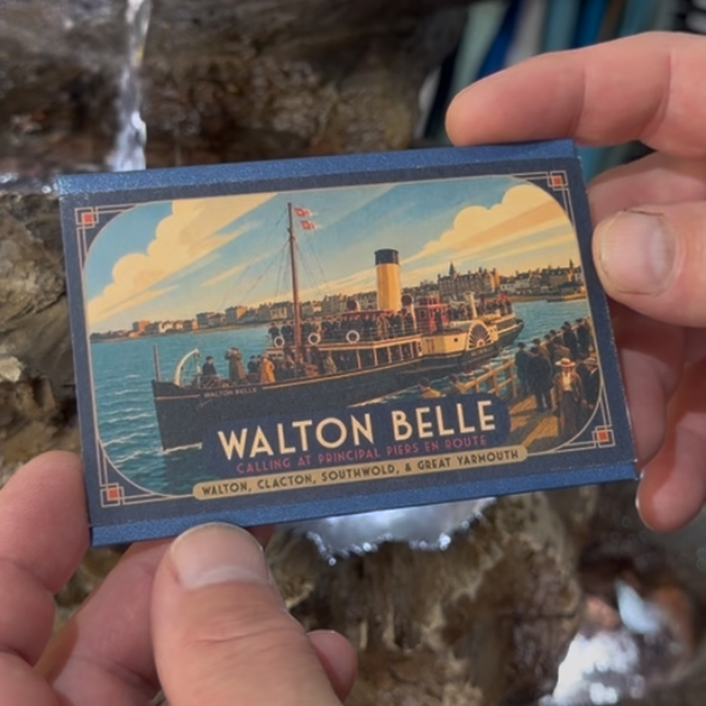 Pearl Parlour excursion ticket wallet - Walton Belle - Belle Steamer